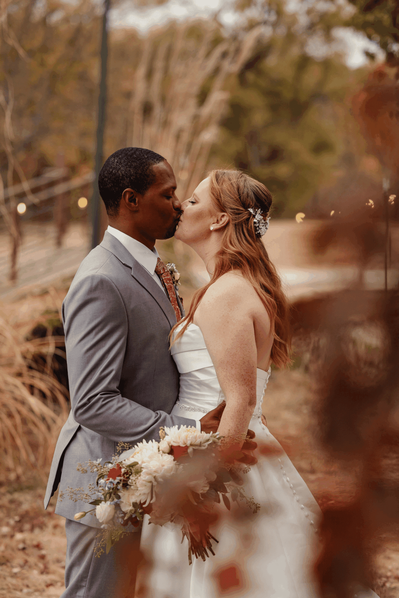 Fall Wedding Bride & Groom