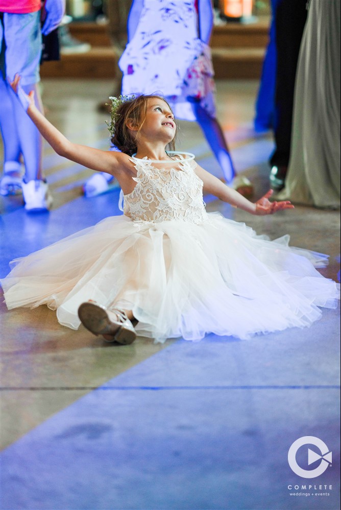 Flower Girl Dancing Wedding Reception