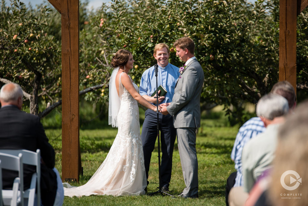 Wedding Ceremony at Apple Orchard