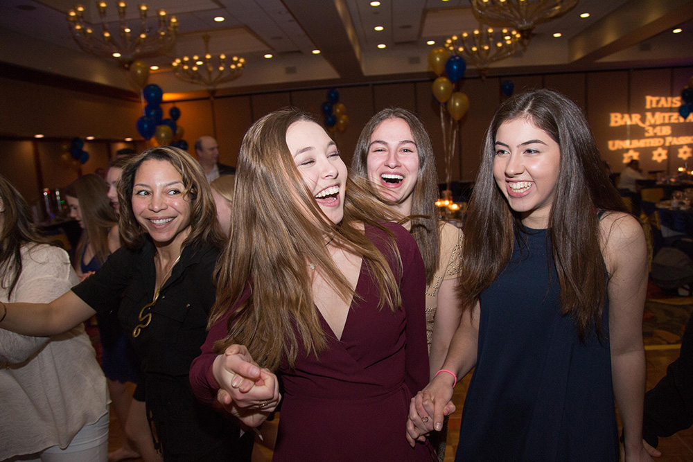 Girls at Bat Mitzvah Party