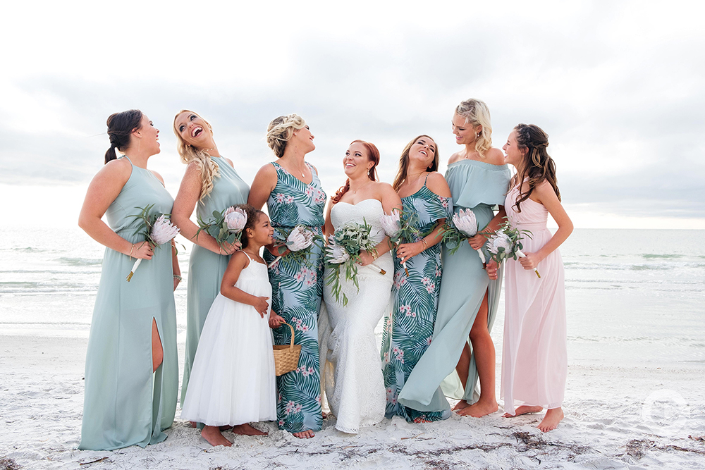 Florida Beach Wedding Photo of Bridesmaids