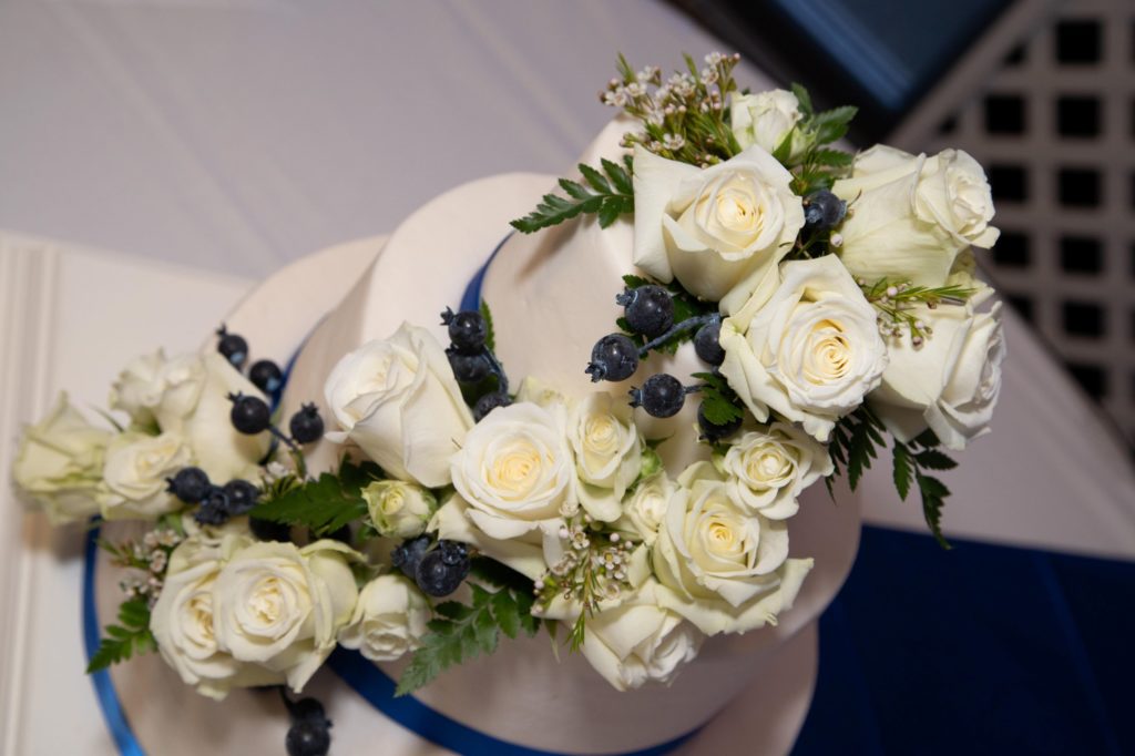 White Cake and Flowers