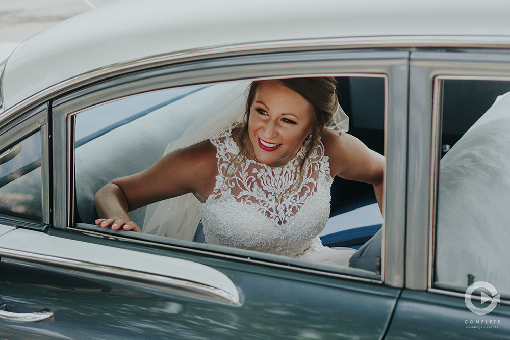 Bride in Car