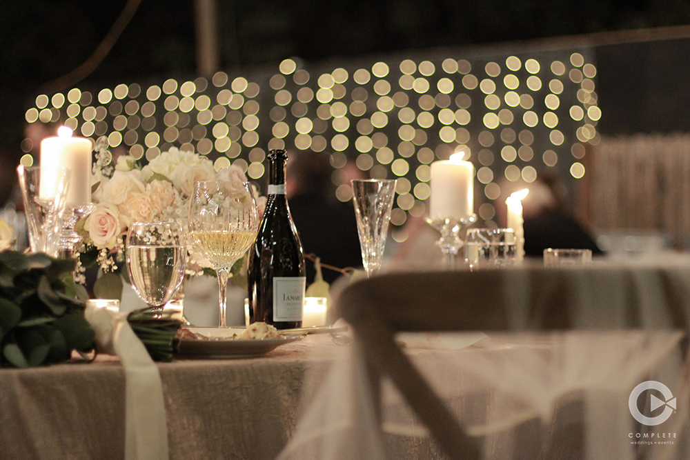 Table Decor at Outdoor Wedding