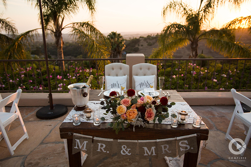 Sweetheart Table outDoor wedding