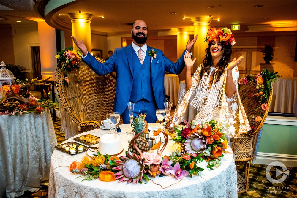 boho chic wedding reception