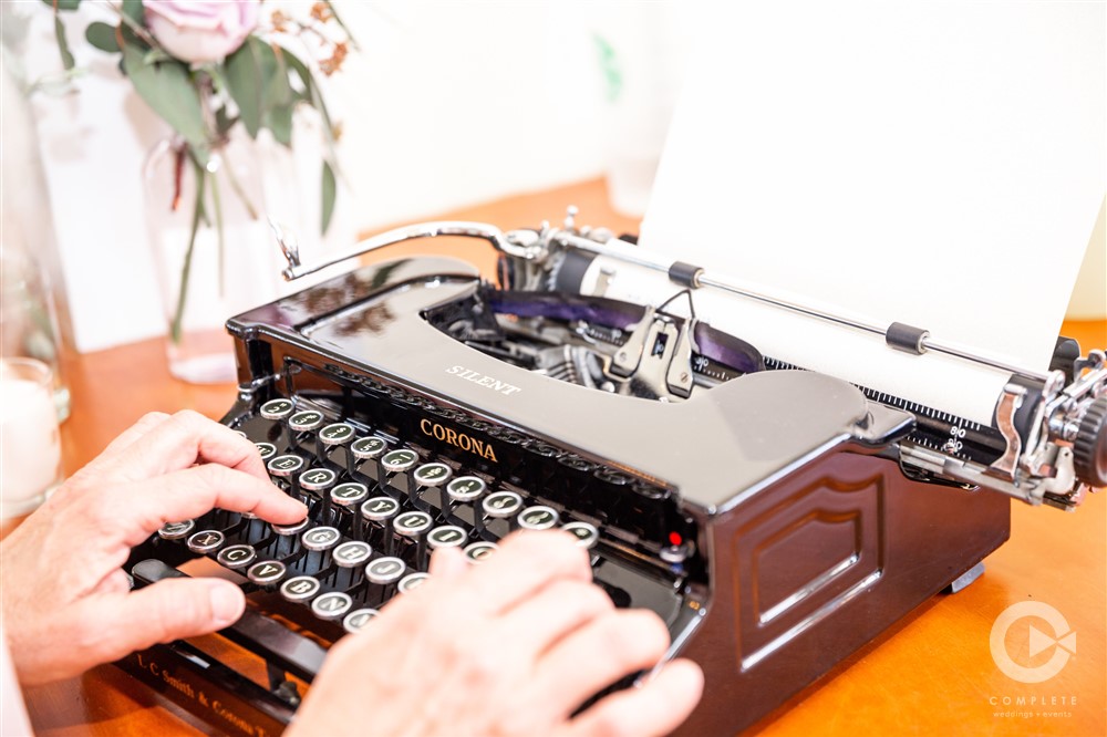 Typewriter at Wedding