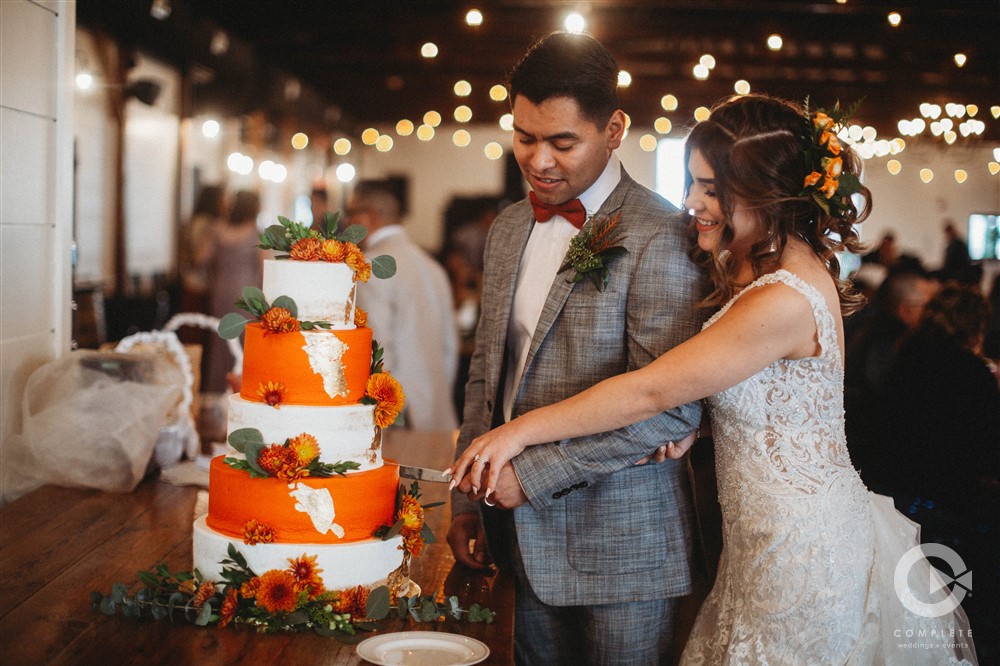 Orange Wedding Cake