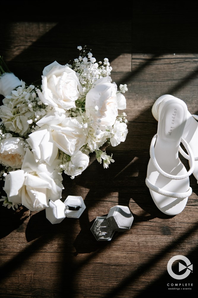 wedding accessories all in white
