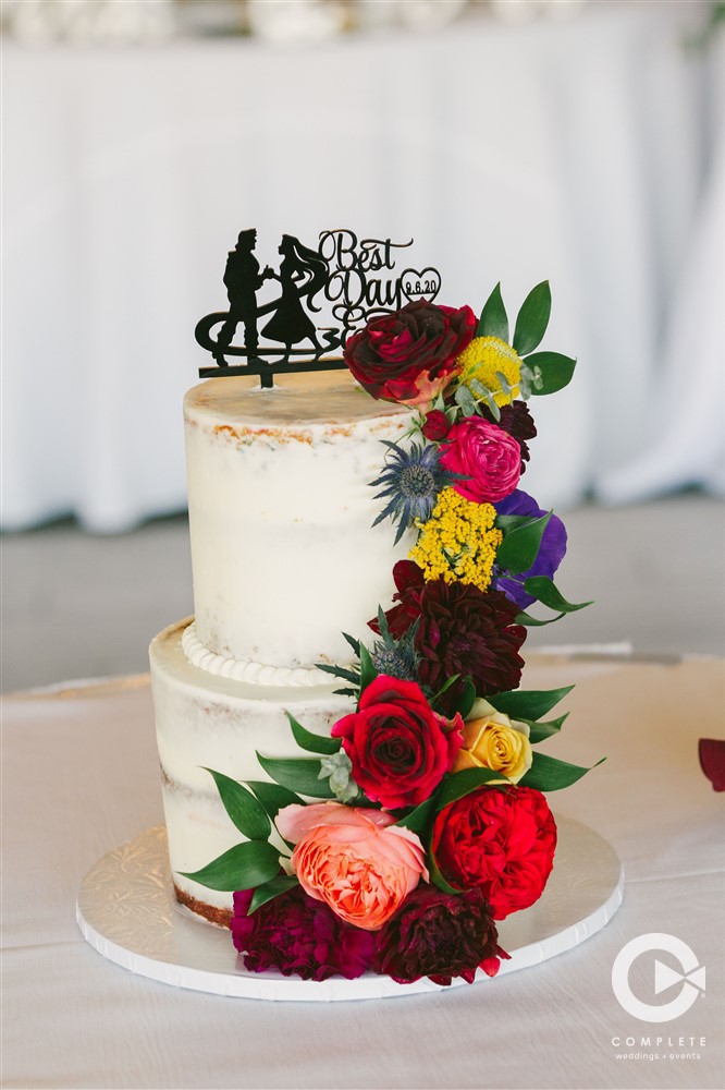 colorful wedding cake