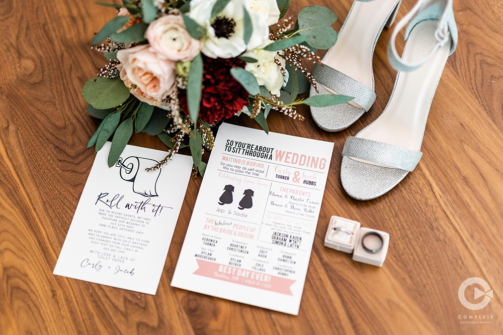 roll with it wedding invite