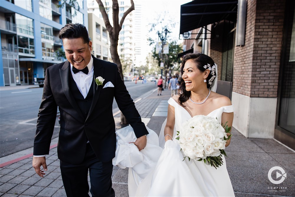 San Diego streets wedding photo