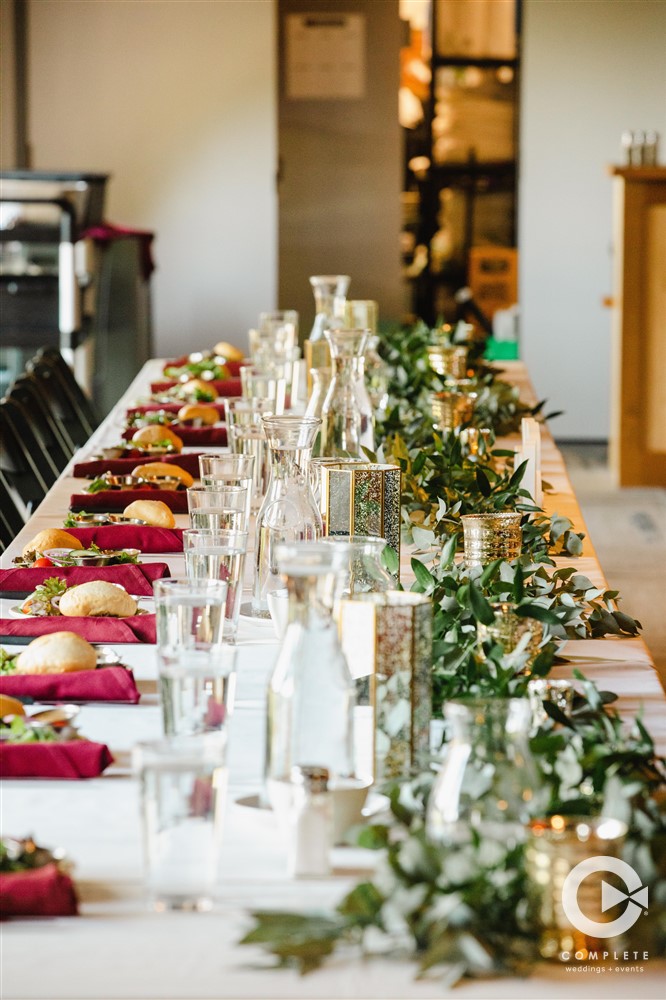 vertical Christmas table setting