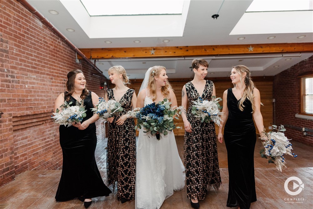 patterned bridesmaid dress