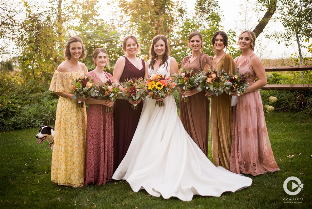 mixed match bridesmaid dresses