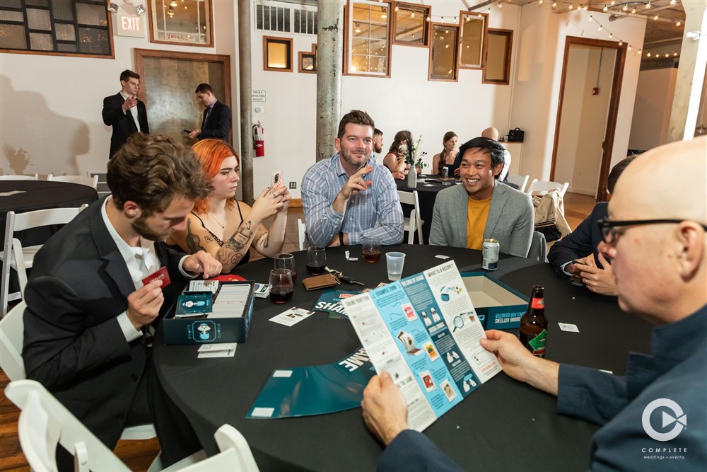 board games at wedding reception
