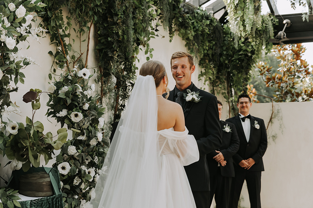 wedding veil shot