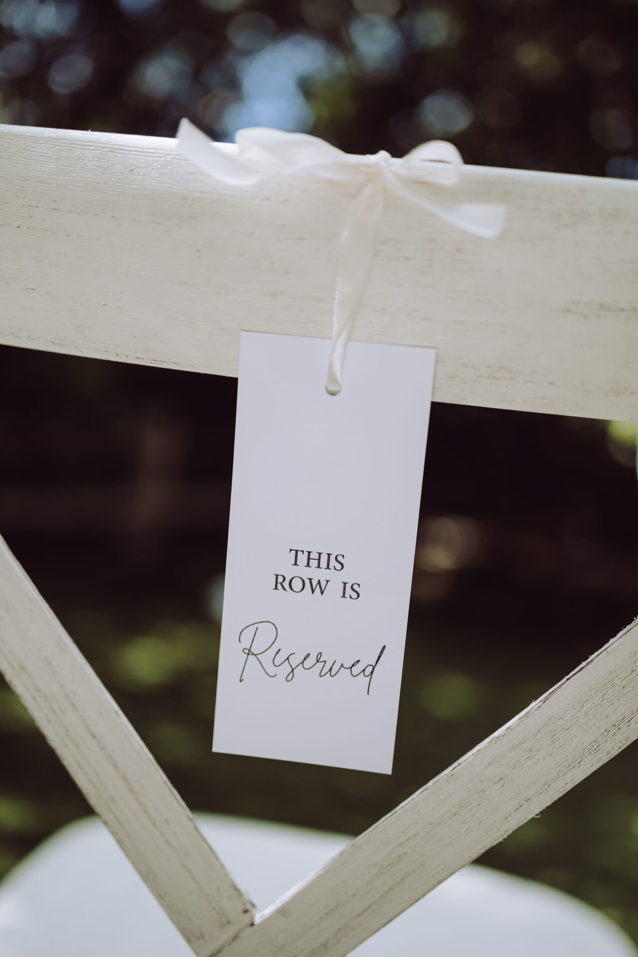 reserved seating sign